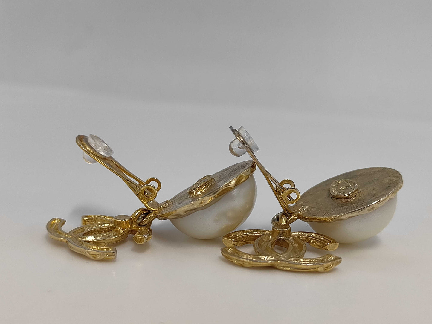 CHANEL Faux Pearl Earrings