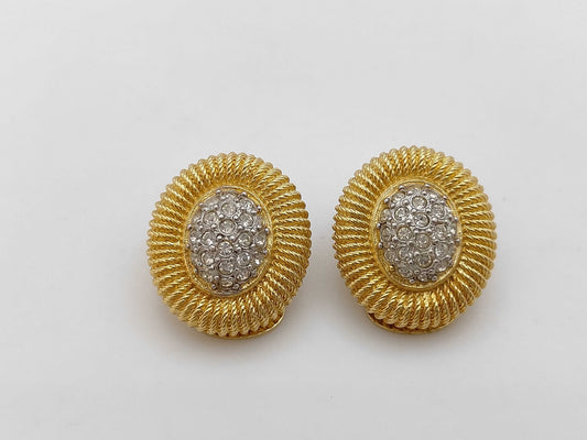 Burberrys Plated Rhinestone Earrings
