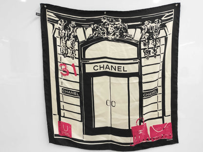 CHANEL CHANEL scarf store entrance Cambon silk logo other accessories