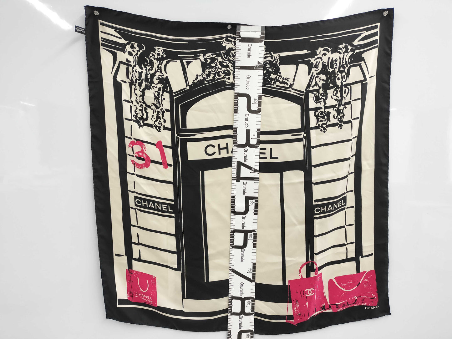 CHANEL CHANEL scarf store entrance Cambon silk logo other accessories