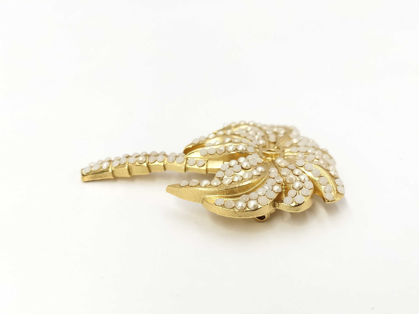 CHANEL CHANEL Brooch Palm Tree Coco Mark Pearl 02P Brooch