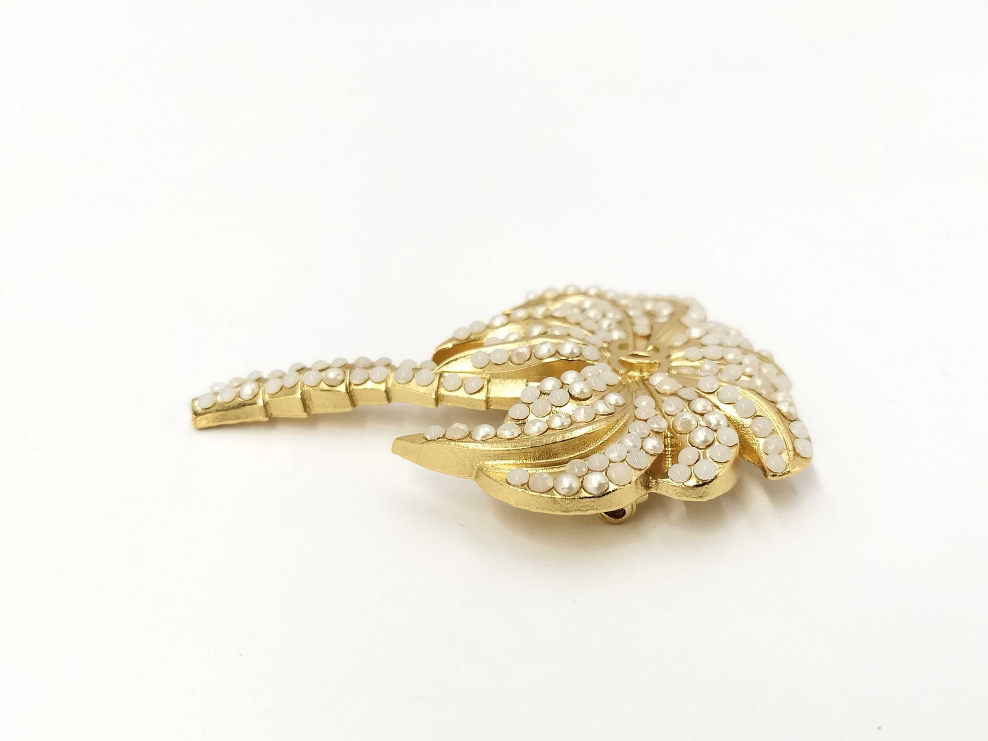 CHANEL CHANEL Brooch Palm Tree Coco Mark Pearl 02P Brooch