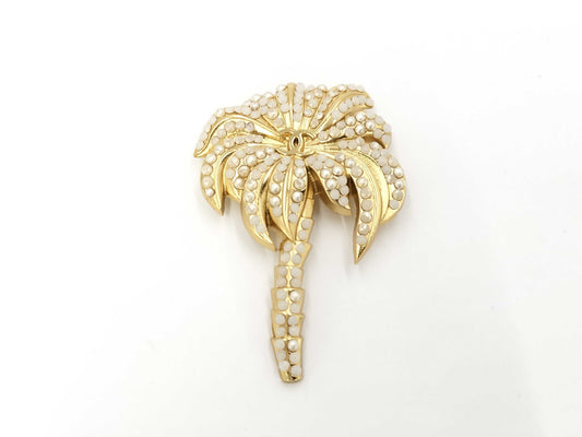 CHANEL CHANEL Brooch Palm Tree Coco Mark Pearl 02P Brooch