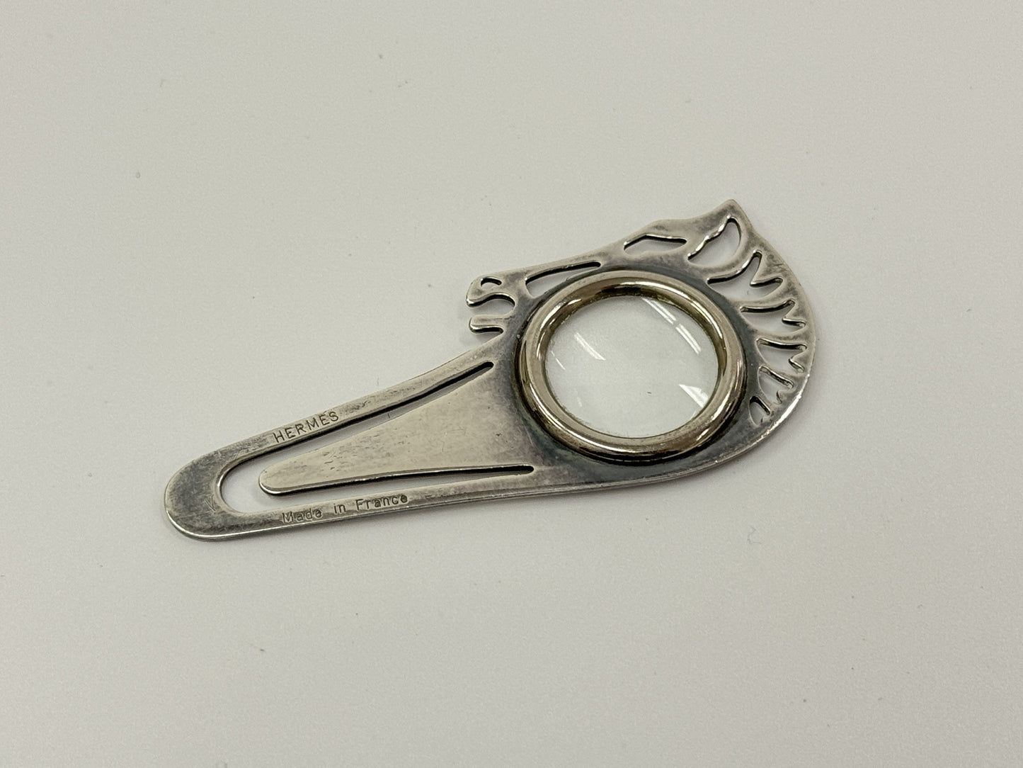 HERMES HERMES Hermes Magnifying Glass Bookmark Cheval Silver Hardware Other Accessories Other Accessories