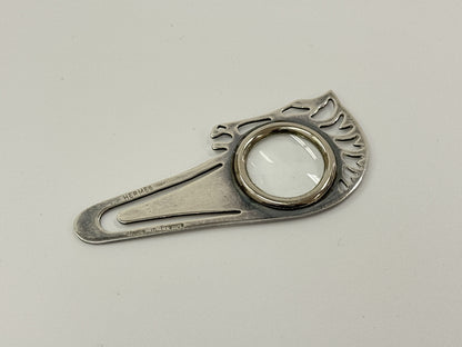 HERMES HERMES Hermes Magnifying Glass Bookmark Cheval Silver Hardware Other Accessories Other Accessories