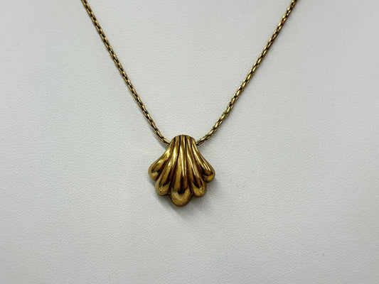 Dior Shell Motif Necklace, Gold, 41cm Chain