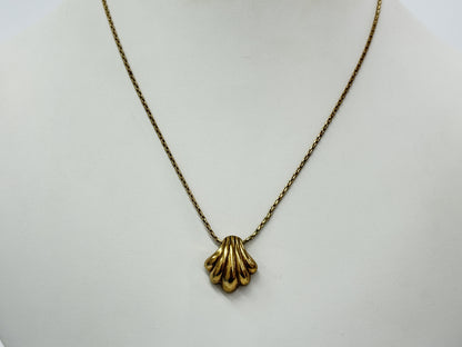 Dior Shell Motif Necklace, Gold, 41cm Chain