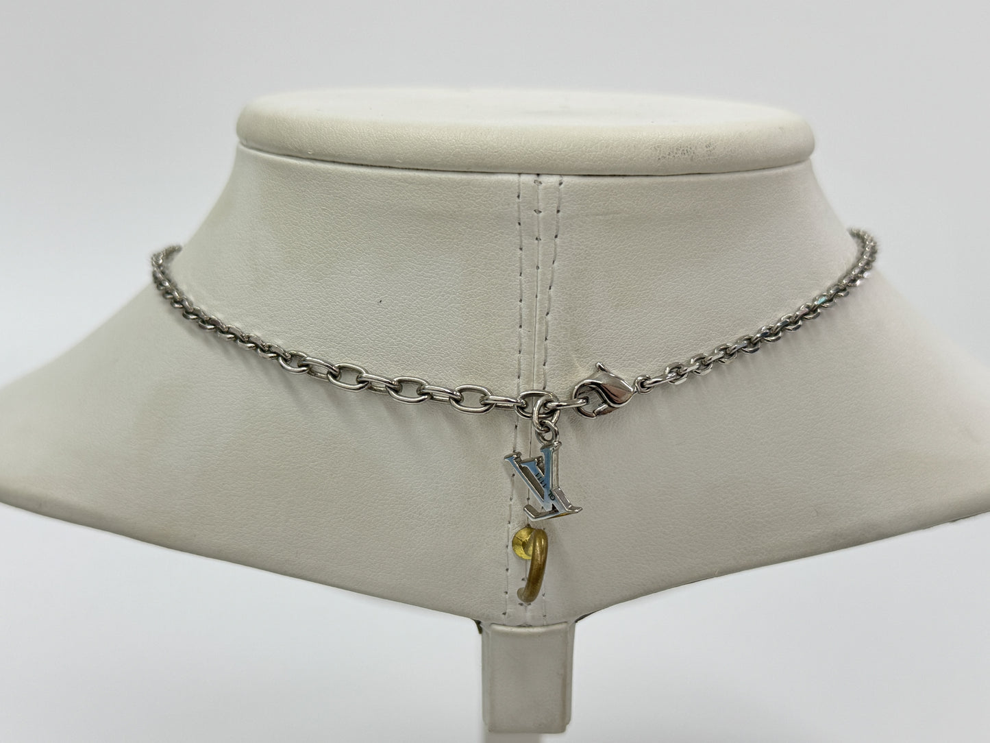 LOUIS VUITTON Collier Gamble GP1111 Silver Necklace