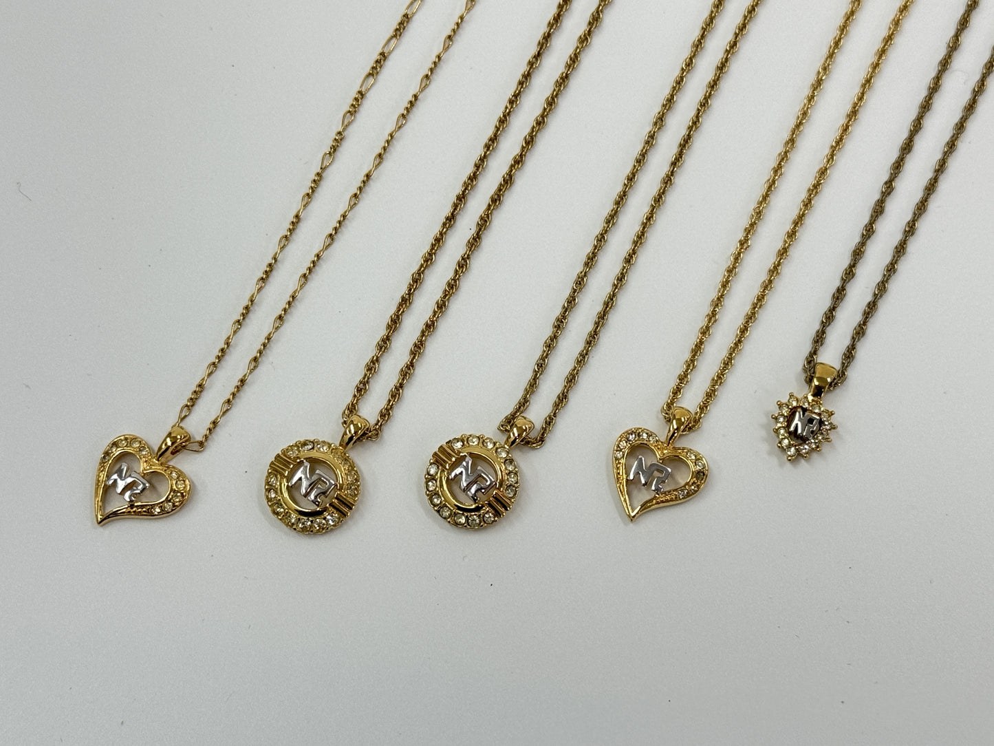 NINA RICCI Gold Pendant 5-Piece Set Accessories Set Accessories Set 