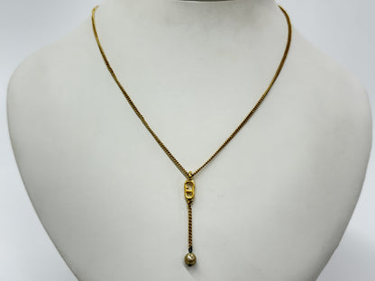 Dior CD Gold Pearl Necklace