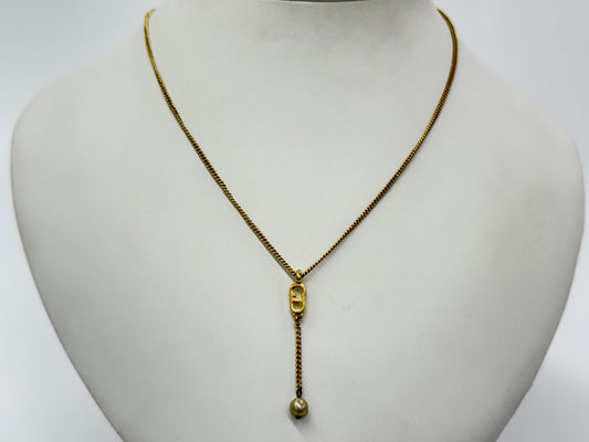Dior CD Gold Pearl Necklace
