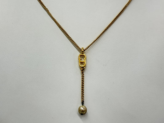 Dior CD Gold Pearl Necklace