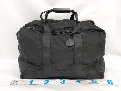 PRADA Nylon Tessuto Triangle Logo Boston Bag