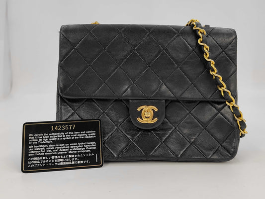 CHANEL Lamb Mini Medium No. 1 Seal Shoulder Bag