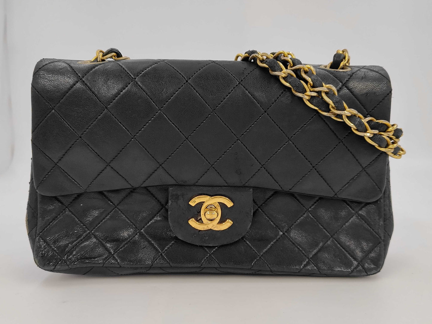 CHANEL Lamb W-Flap 23 No. 1 Seal Shoulder Bag
