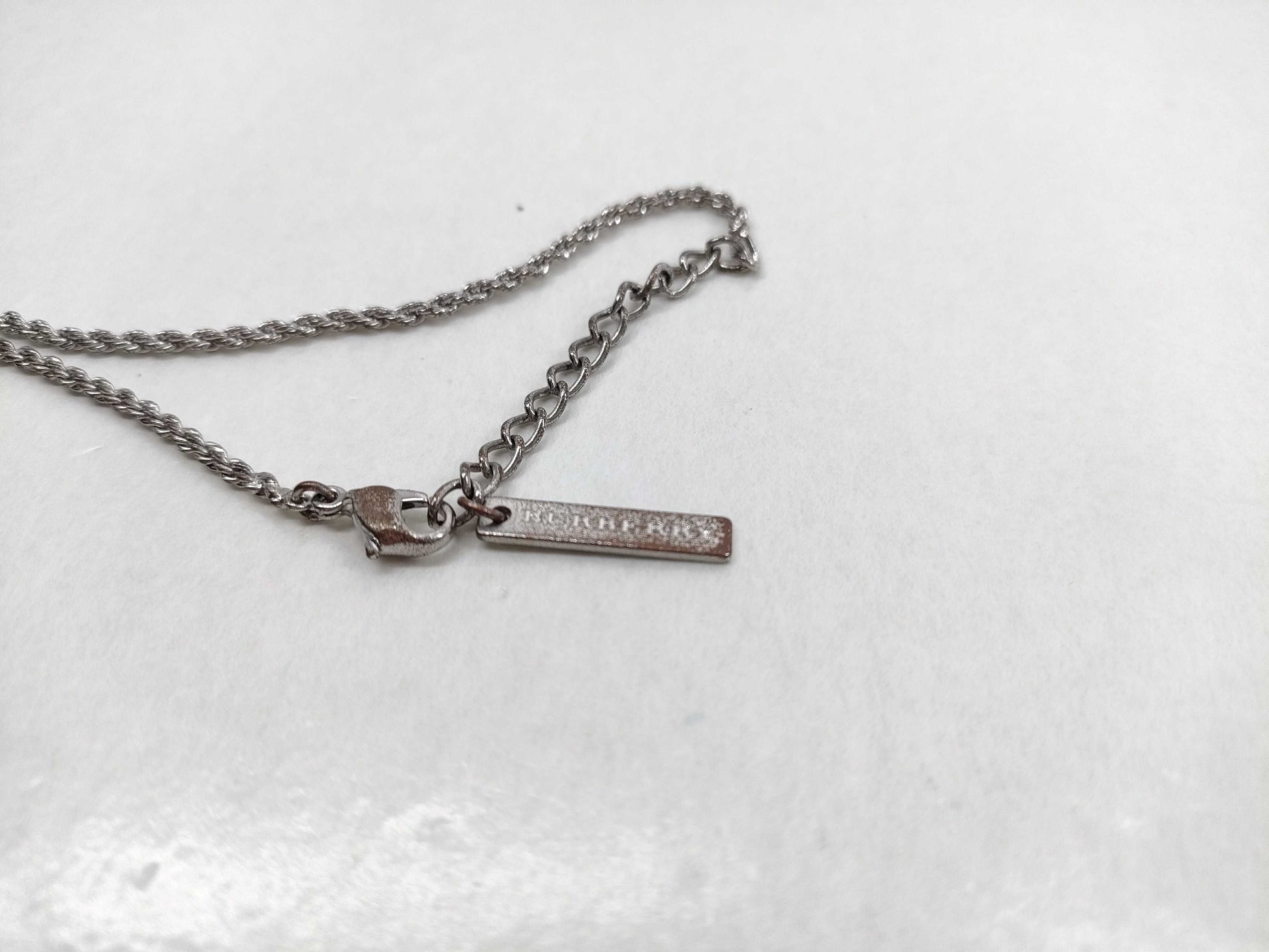 BURBERRY Heart Motif Rhinestone Necklace