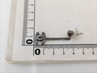 CHANEL Coco Mark Rhinestone Earrings