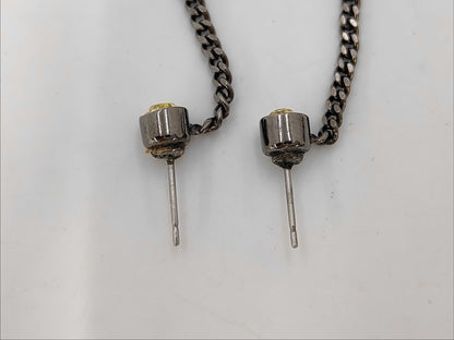 CHANEL Coco Mark Rhinestone Earrings