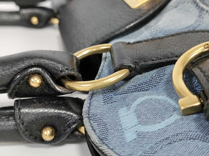 Salvatore Ferragamo Gancini Denim Handbag
