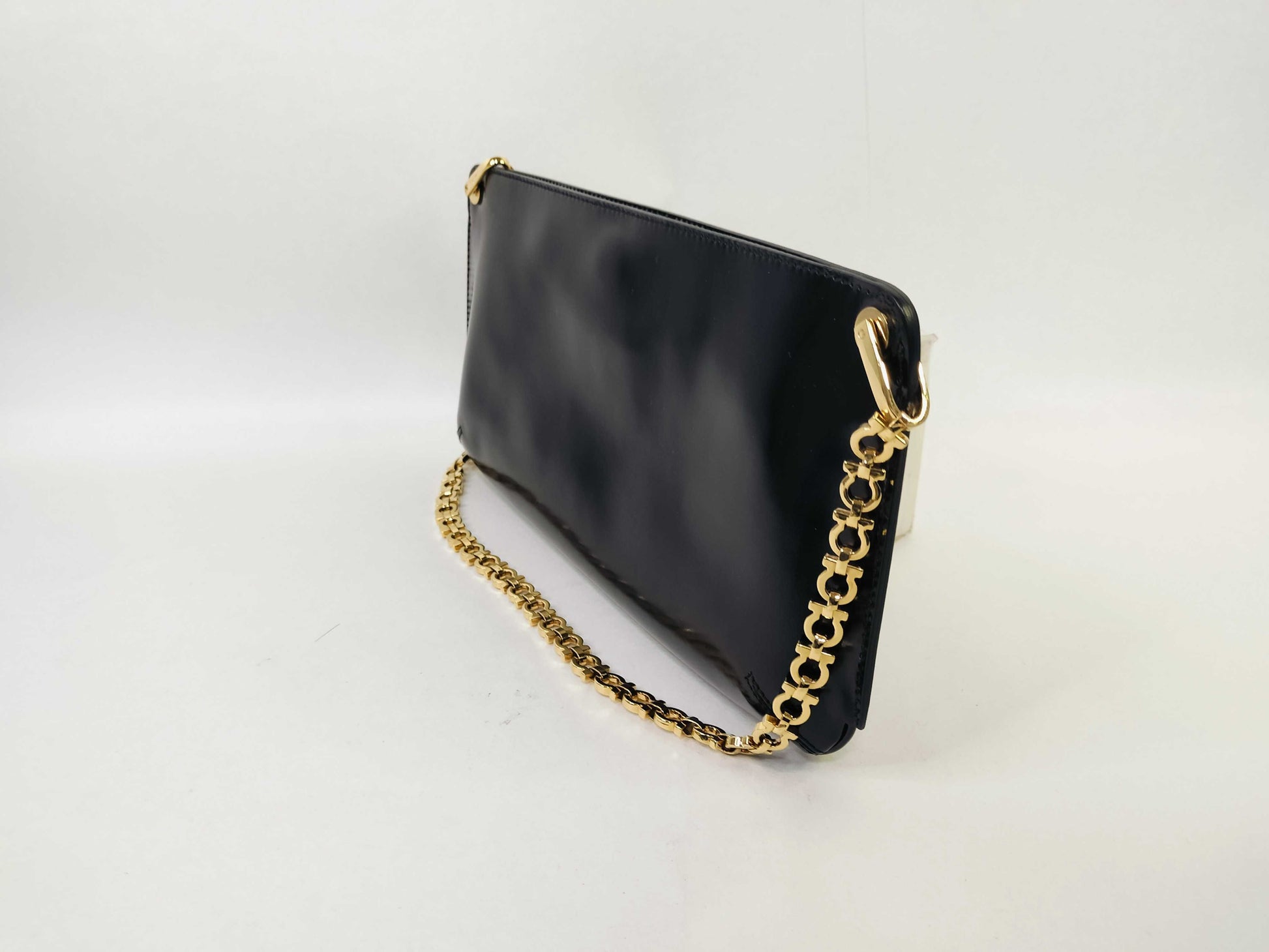 Salvatore Ferragamo Gancini Shoulder Bag with Gancini Chain