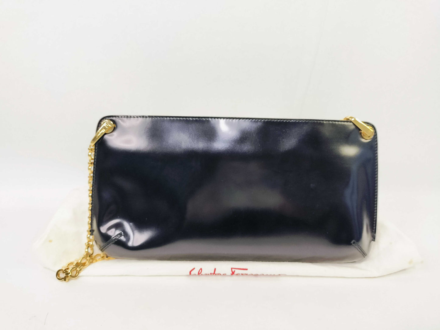 Salvatore Ferragamo Gancini Shoulder Bag with Gancini Chain