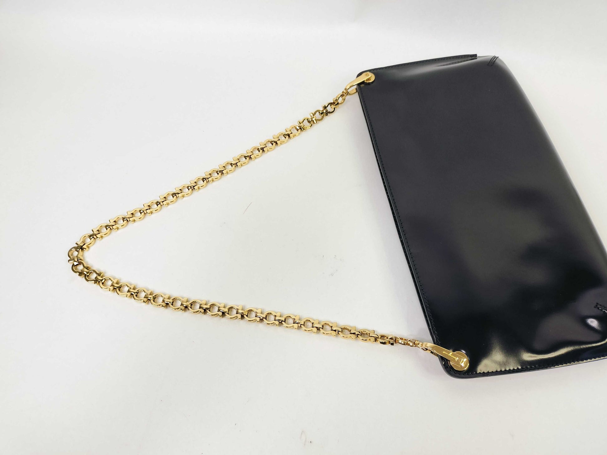 Salvatore Ferragamo Gancini Shoulder Bag with Gancini Chain