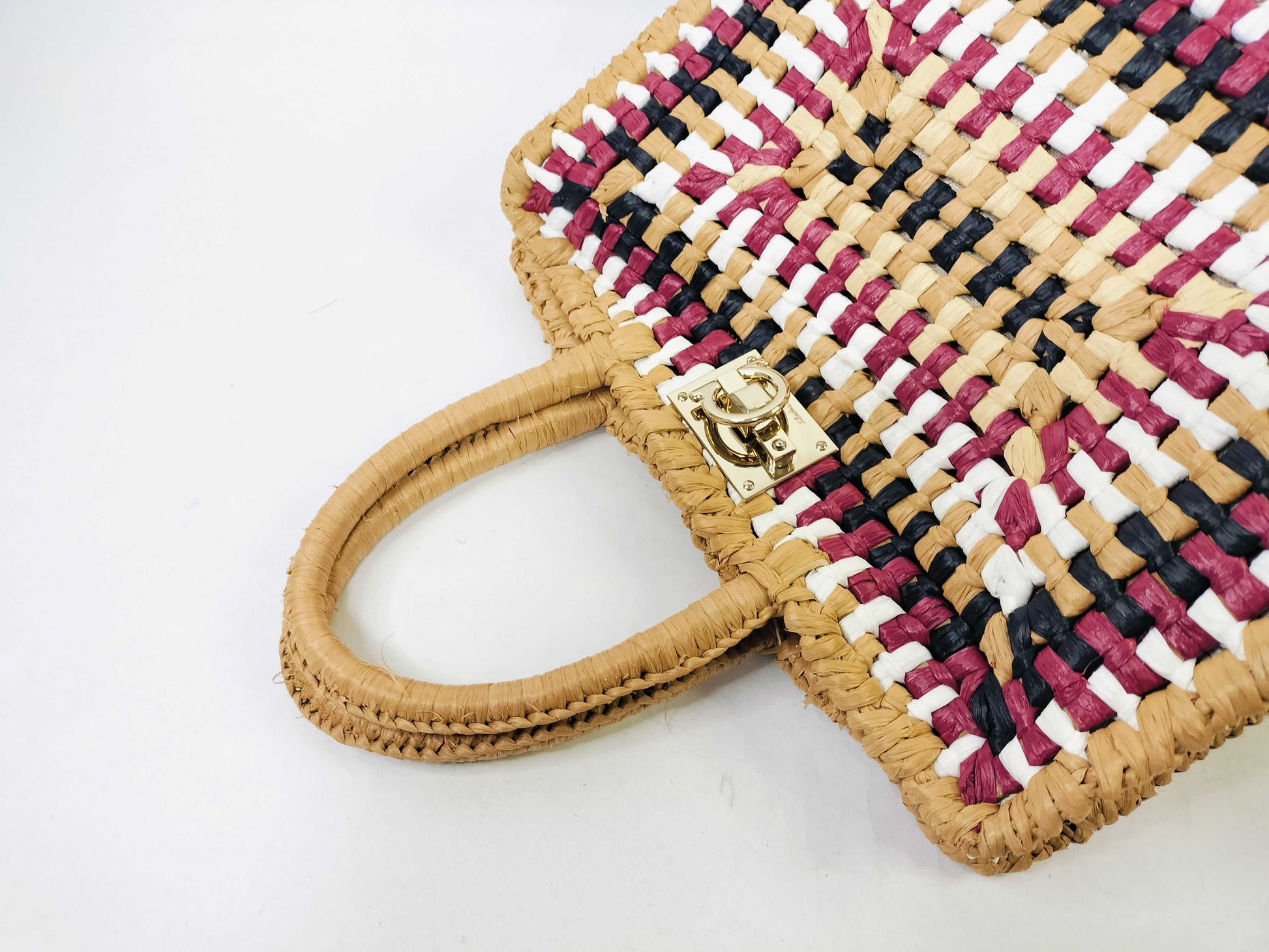 Salvatore Ferragamo Gancini Studio Bag Basket Handbag