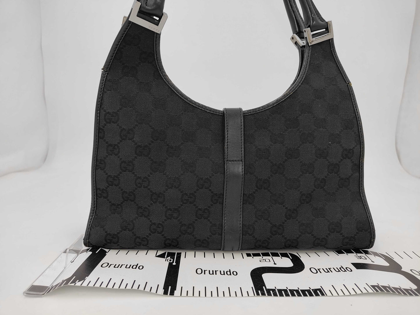 GUCCI Jackie Black Leather 01719 Handbag