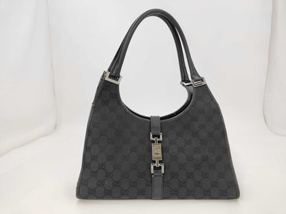 GUCCI Jackie Black Leather 01719 Handbag