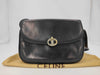 CELINE Triomphe Black Leather Shoulder Bag