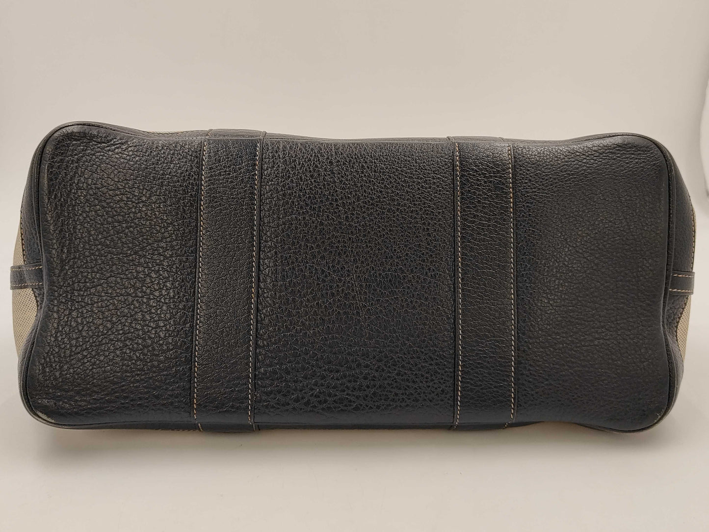 HERMES Garden Party 36 PM Toile H x Buffle Black with Silver Hardware, 2015 Handbag