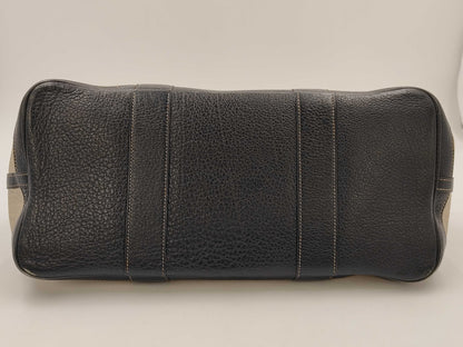 HERMES Garden Party 36 PM Toile H x Buffle Black with Silver Hardware, 2015 Handbag