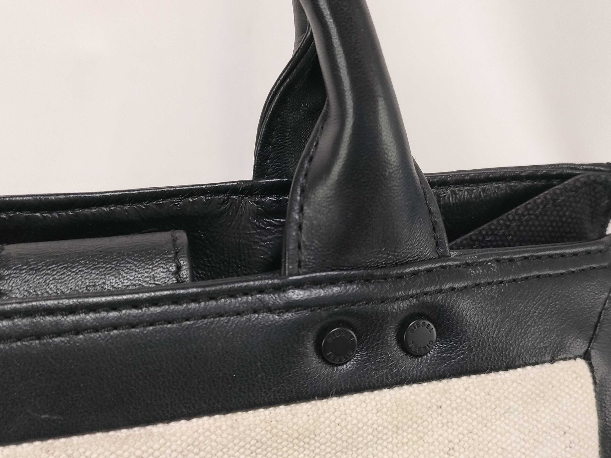 DIESEL Mixed Material Tote Bag