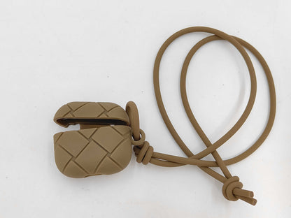 BOTTEGA VENETA Intrecciato Brown Rubber AirPods Pro Case, Earphone Case, Other Accessories