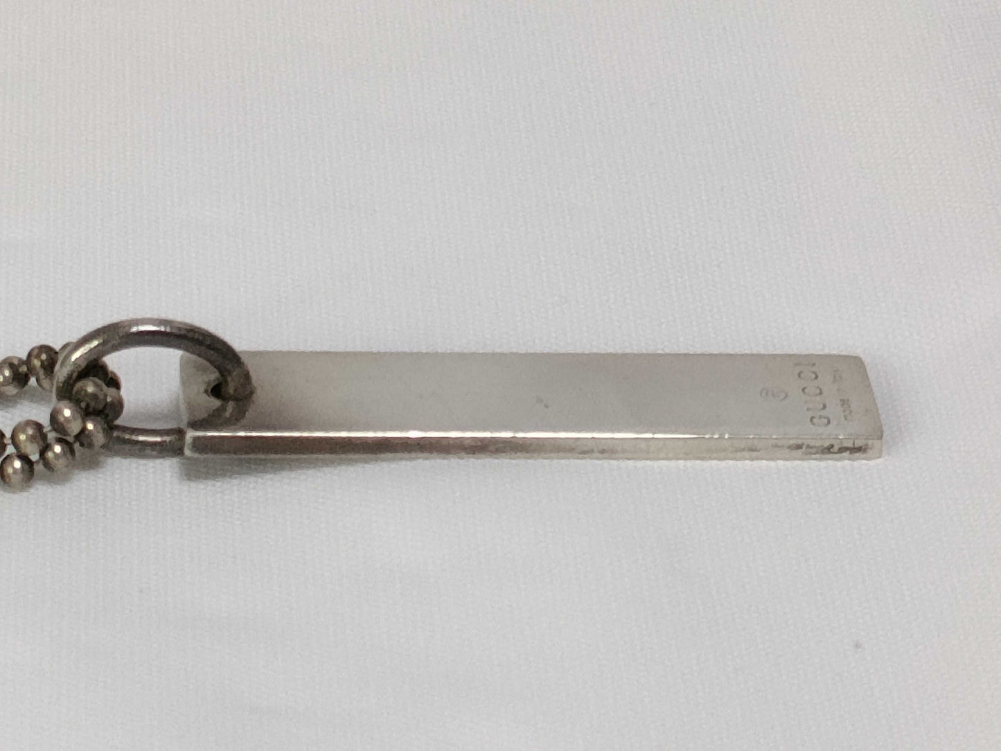 GUCCI Silver Plated Double Ball Chain Necklace Necklace