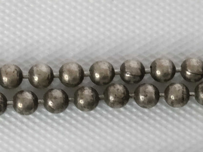 GUCCI Silver Plated Double Ball Chain Necklace Necklace