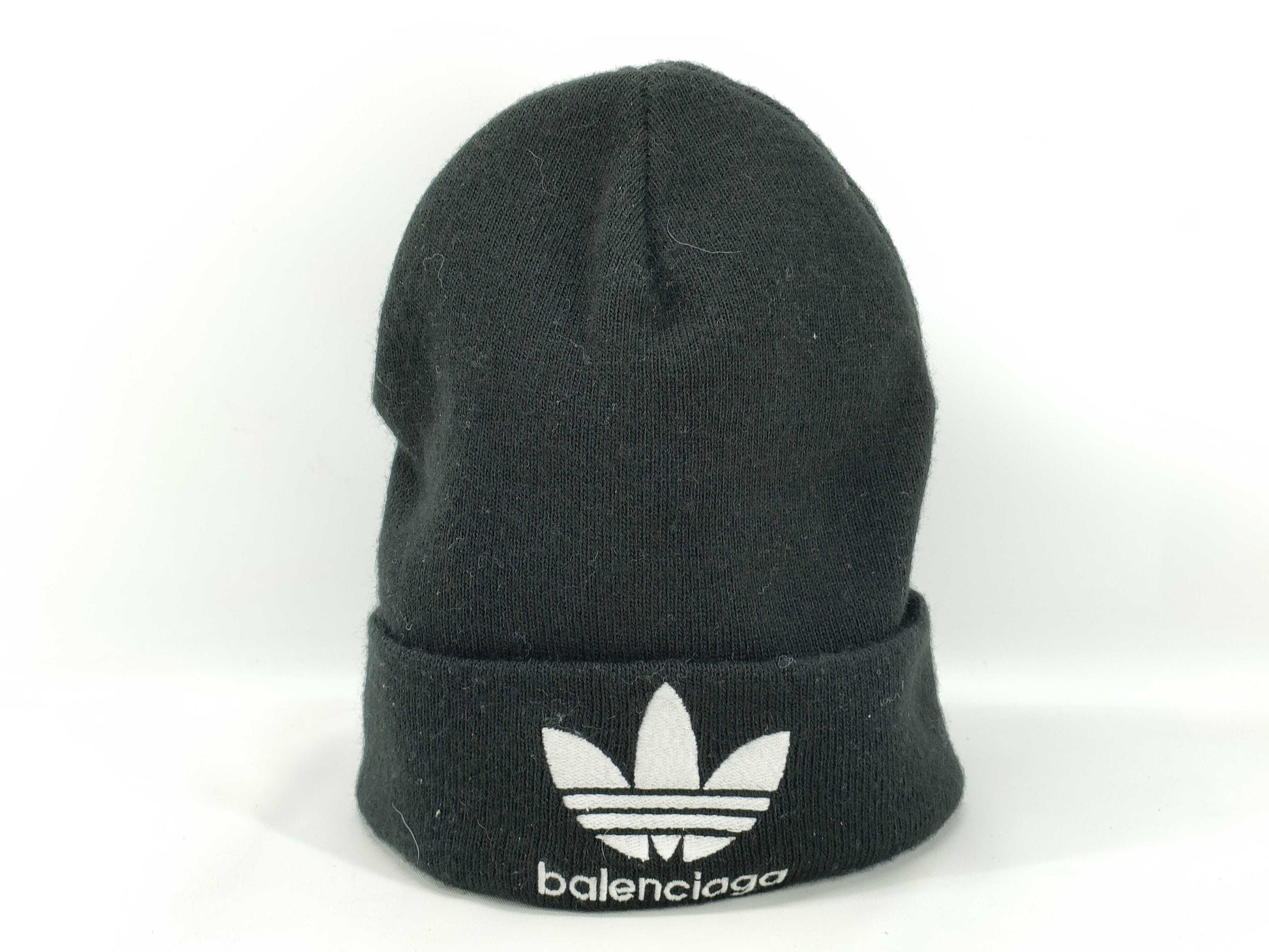 BALENCIAGA ADIDAS Adidas Logo Beanie Knit Hat Size 2 Black 724009 Other Accessories