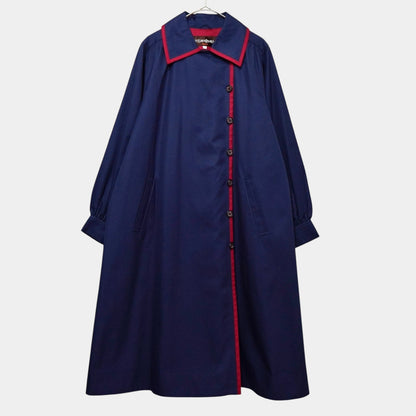 Yves Saint Laurent Vintage Two-Tone Trench Coat in Navy/Red, Women's, Size M