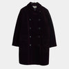 BURBERRY Burberry London Horse Logo Leather Button Nova Check Lining Velour Balcony Coat, Bordeaux, Women's, Size 9