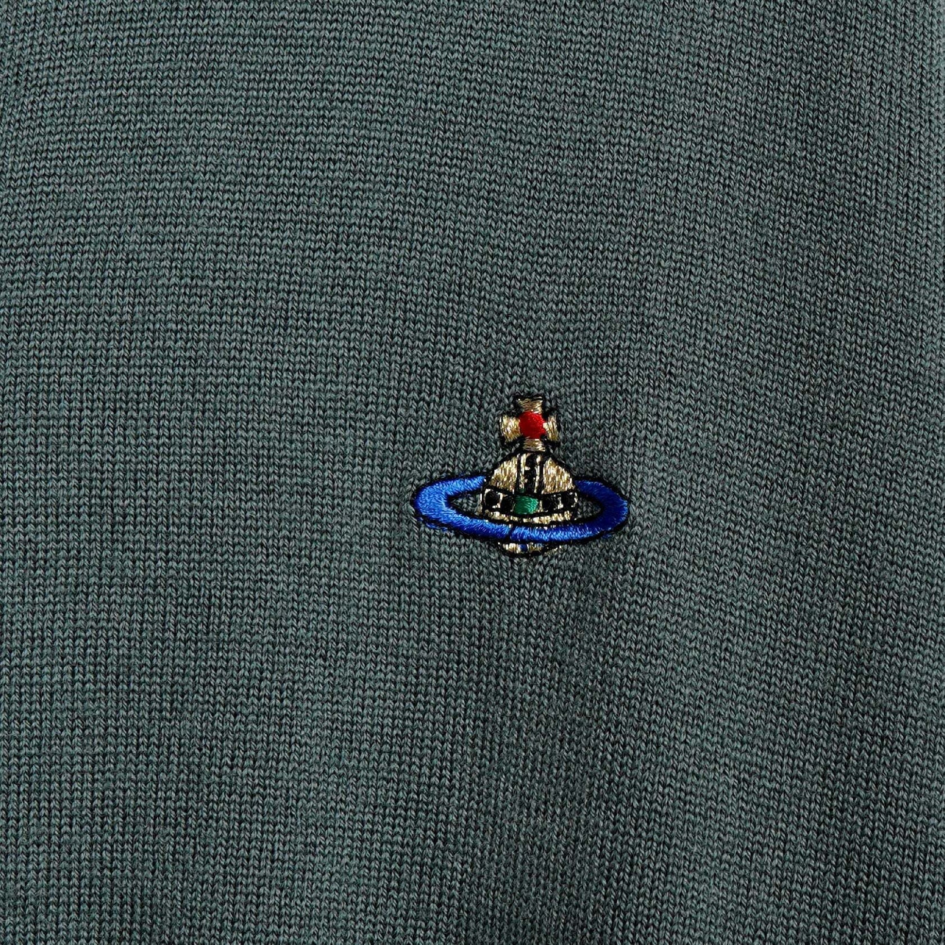 Vivienne Westwood Orb Logo Knit Cardigan, Green, Women's, Size M, Tops