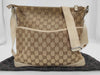 GUCCI 145857 GG Canvas Shoulder Bag, Canvas and Leather, Beige and Ivory, Comes with Dust Bag