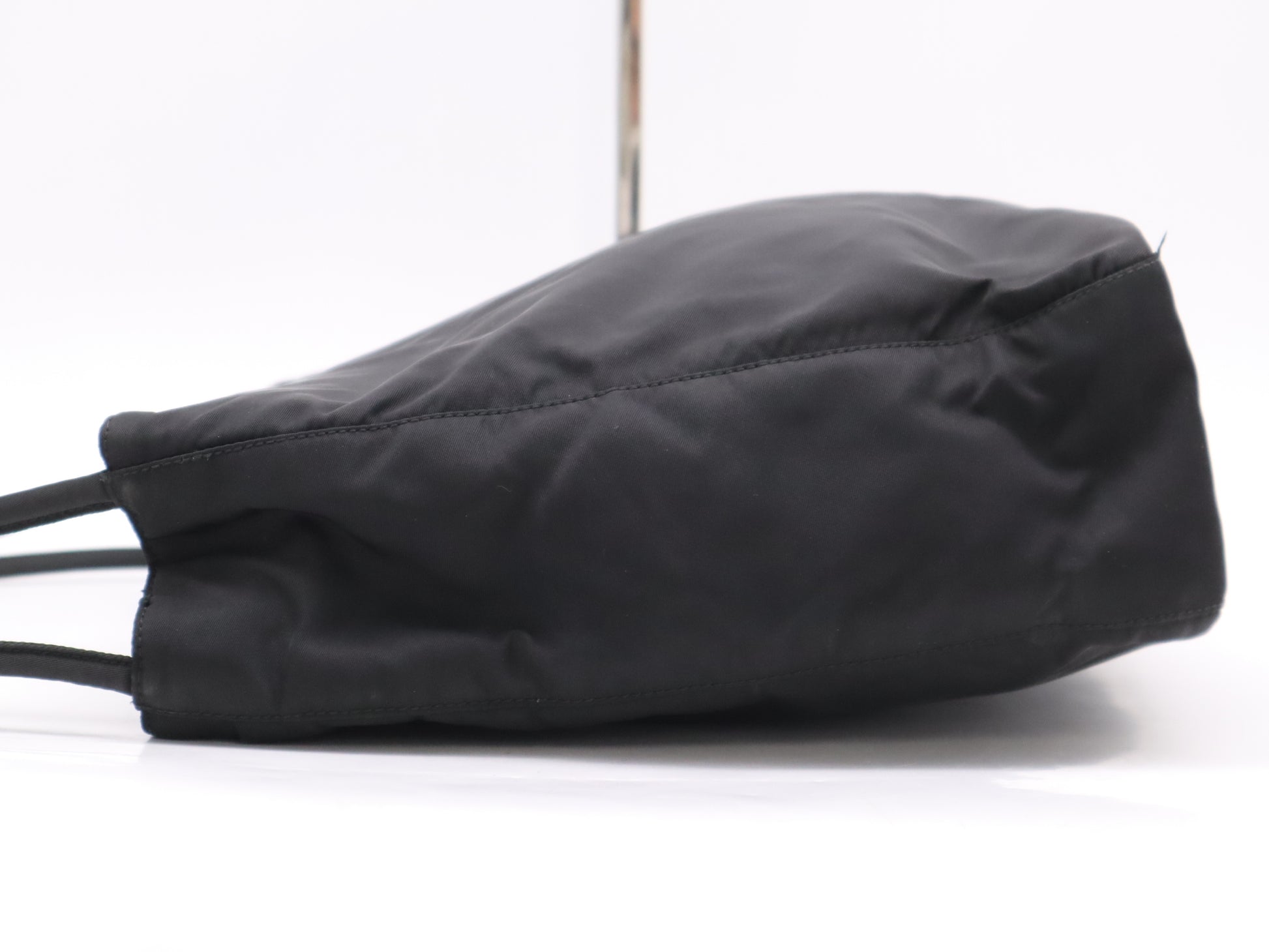 PRADA Nylon Triangle Logo Shoulder Bag Black Tote Bag