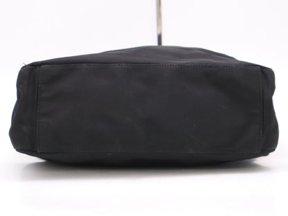 PRADA Nylon Triangle Logo Shoulder Bag Black Tote Bag