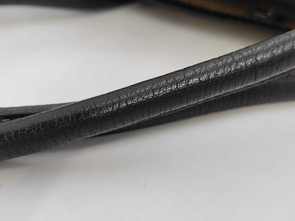 HERMES Canvas x Leather Garden Party MM Beige Black Natural T Stamp 2015 Handbag