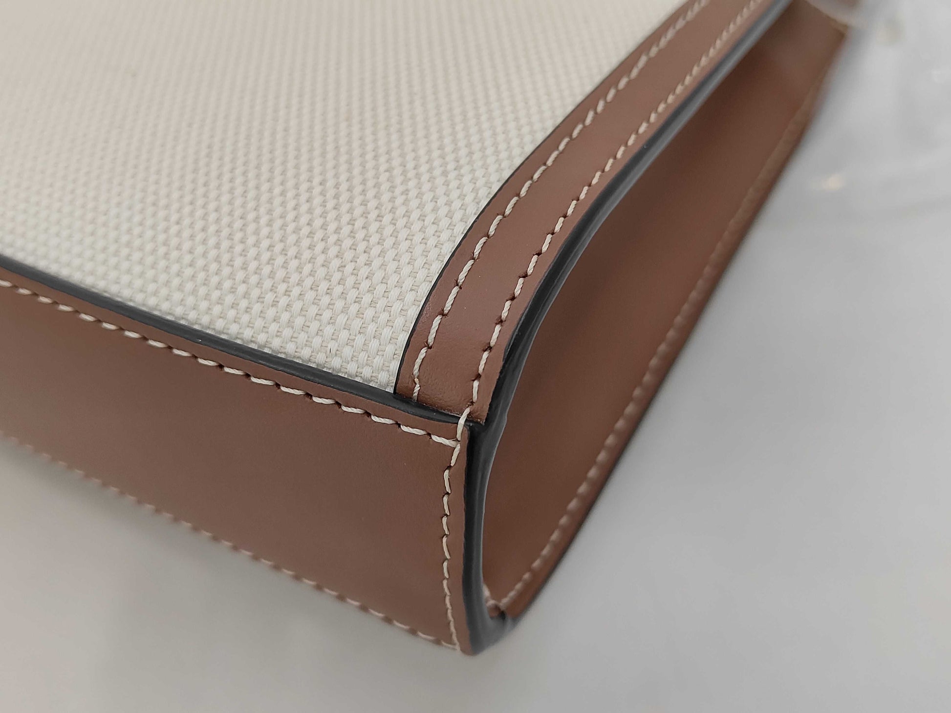 BURBERRY Canvas and Leather 2-Way Handbag in Brown and Beige, Includes Shoulder Strap and Dust Bag