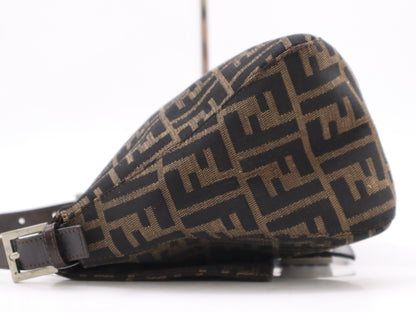 FENDI Zucca Mamma Bucket One-Shoulder Brown/Black Shoulder Bag