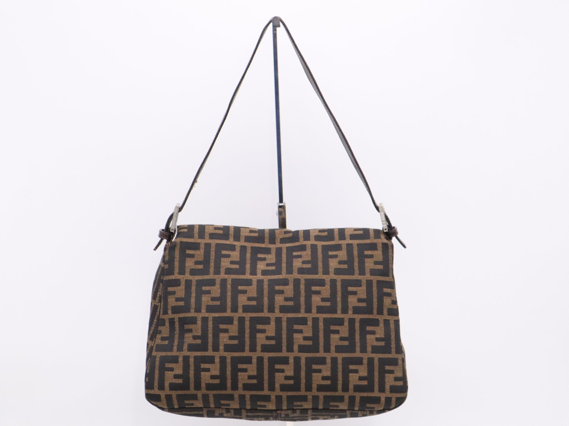 FENDI Zucca Mamma Bucket One-Shoulder Brown/Black Shoulder Bag
