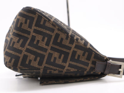 FENDI Zucca Mamma Bucket One-Shoulder Brown/Black Shoulder Bag