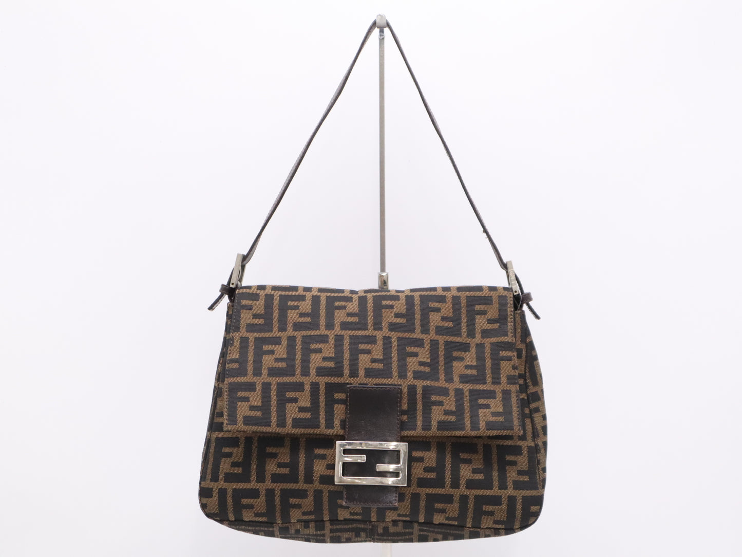 FENDI Zucca Mamma Bucket One-Shoulder Brown/Black Shoulder Bag