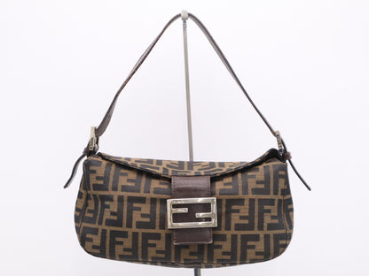 FENDI Zucca Mamma Bucket Brown Black Handbag